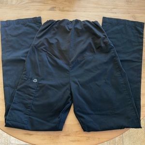 WonderWink black maternity scrub pants, size XS